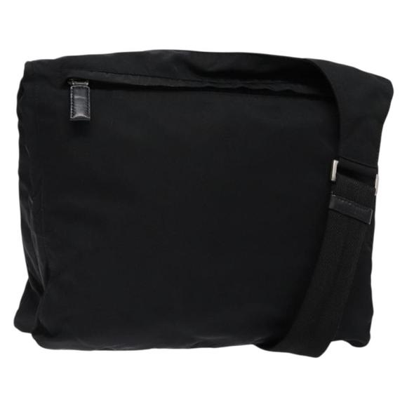 PRADA Shoulder Bag Nylon Black Silver Auth bs28236 - Picture 1 of 16
